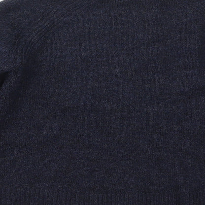 H&M Girls Blue Crew Neck  Acrylic Pullover Jumper Size 9-10 Years  Pullover