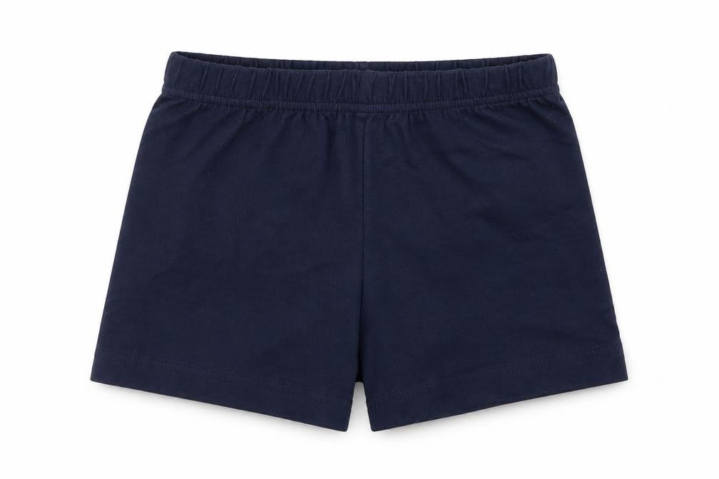 Front view of Young Dimensions boys’ blue cotton sweat shorts, size 9-10, years regular