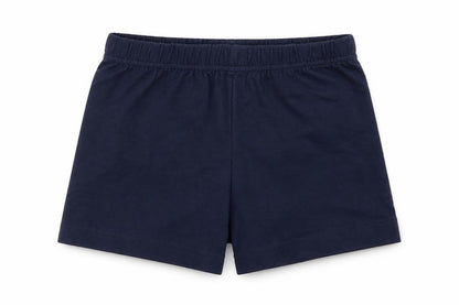 Front view of Young Dimensions boys’ blue cotton sweat shorts, size 9-10, years regular