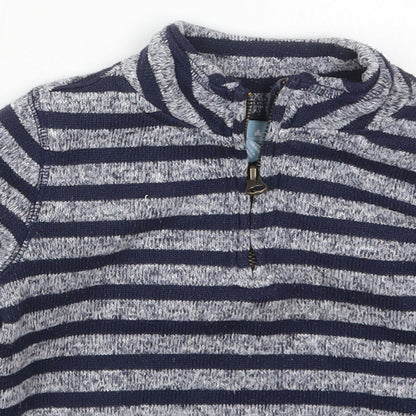 Gap Boys Blue Striped Polyester Pullover Sweatshirt Size 2 Years  Zip