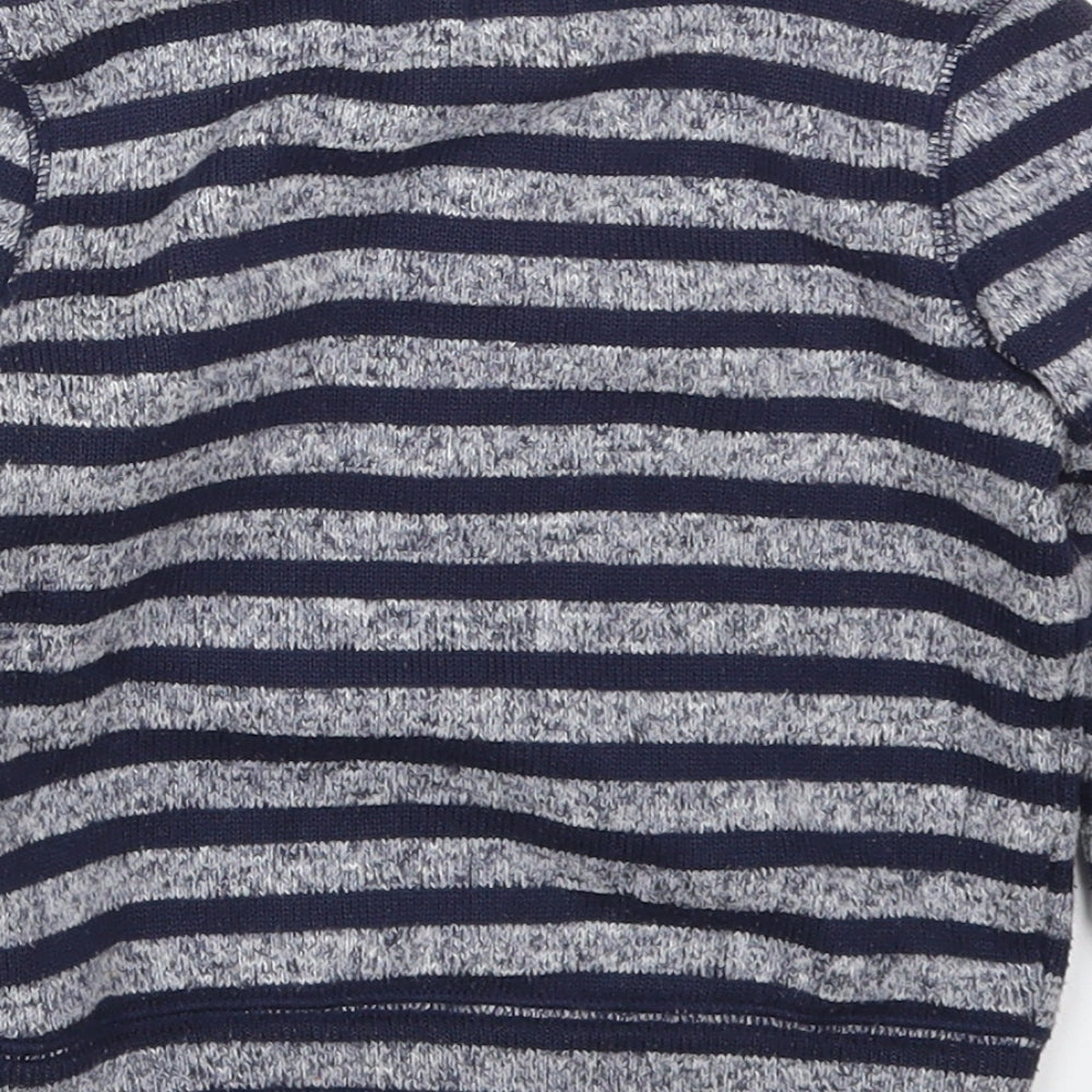 Gap Boys Blue Striped Polyester Pullover Sweatshirt Size 2 Years  Zip