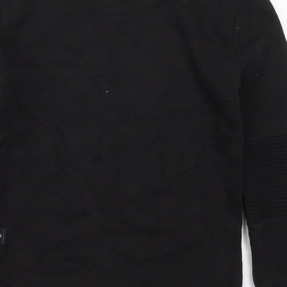 Brand and care label for Primark boys’ black cotton pullover sweatshirt, size 10-11, years pullover