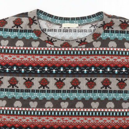 Womens UK Size 10 QED London Brown Basic T-Shirt