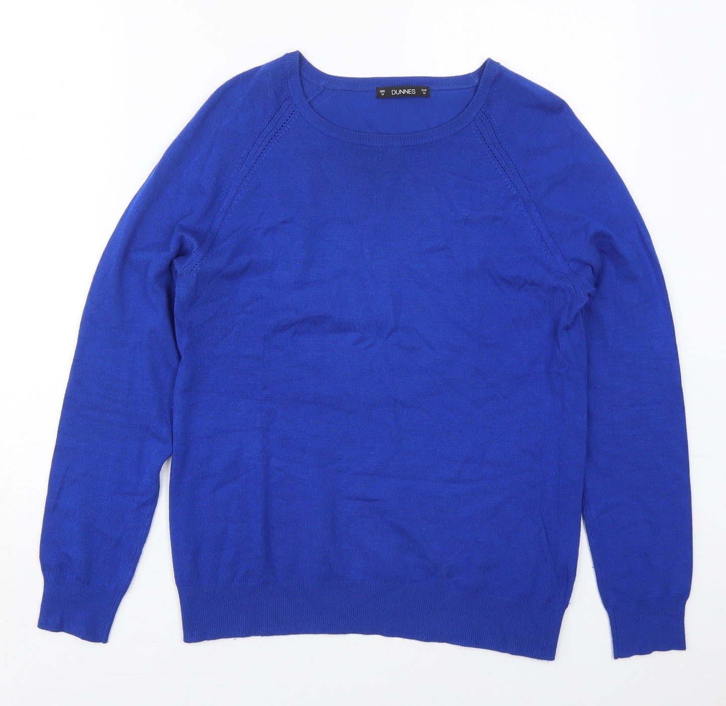Dunnes Mens Blue Crew Neck  Viscose Pullover Jumper Size M