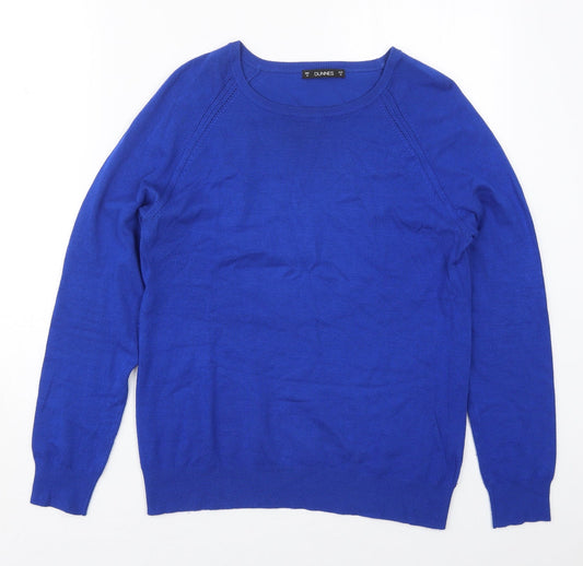 Dunnes Mens Blue Crew Neck  Viscose Pullover Jumper Size M