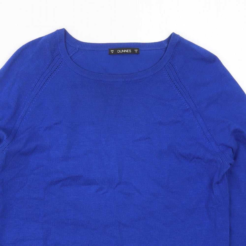 Dunnes Mens Blue Crew Neck  Viscose Pullover Jumper Size M