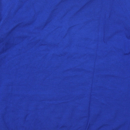 Dunnes Mens Blue Crew Neck  Viscose Pullover Jumper Size M