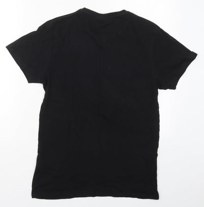 Mens UK Size S Cedar Wood State Black  T-Shirt