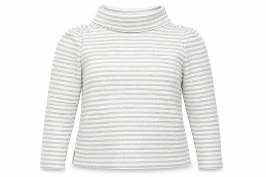 Front view of Dash women’s grey roll neck polyester jumper, size UK 12