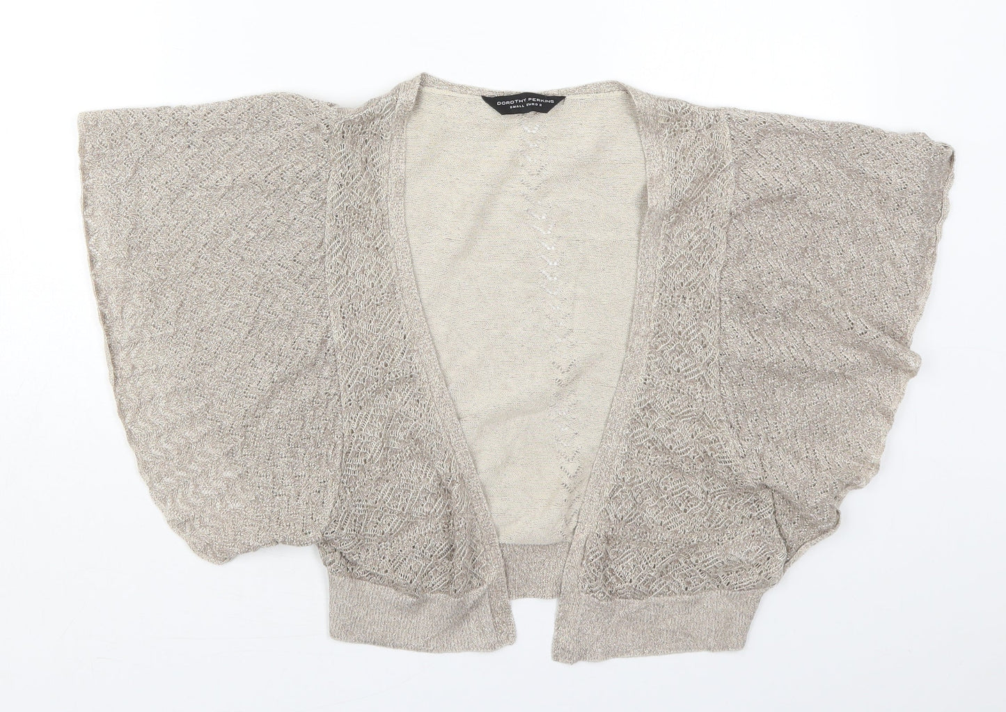 Womens UK Size S Dorothy Perkins Gold Cardigan Jumper