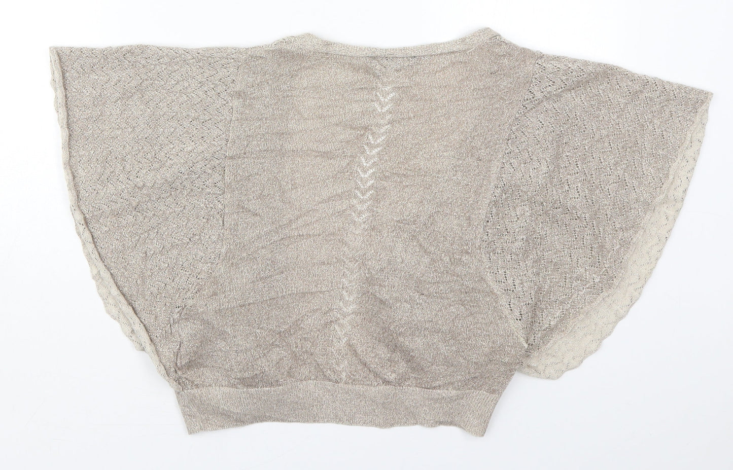 Womens UK Size S Dorothy Perkins Gold Cardigan Jumper