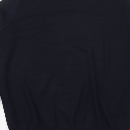 Topman Mens Blue Crew Neck Striped Acrylic Pullover Jumper Size S