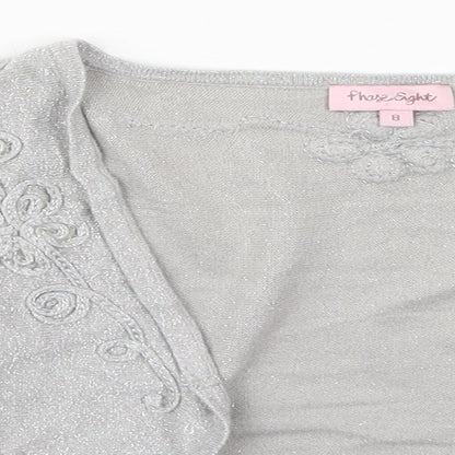 Womens UK Size 8 Phase Eight Grey Cardigan Jumper