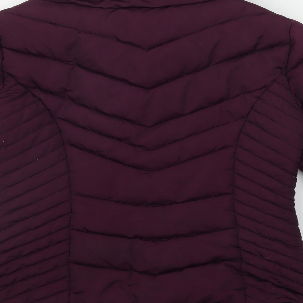 Primark Womens Purple   Puffer Jacket Coat Size 8  Zip