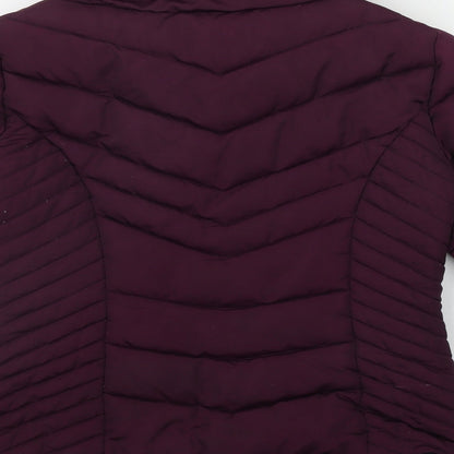 Primark Womens Purple   Puffer Jacket Coat Size 8  Zip