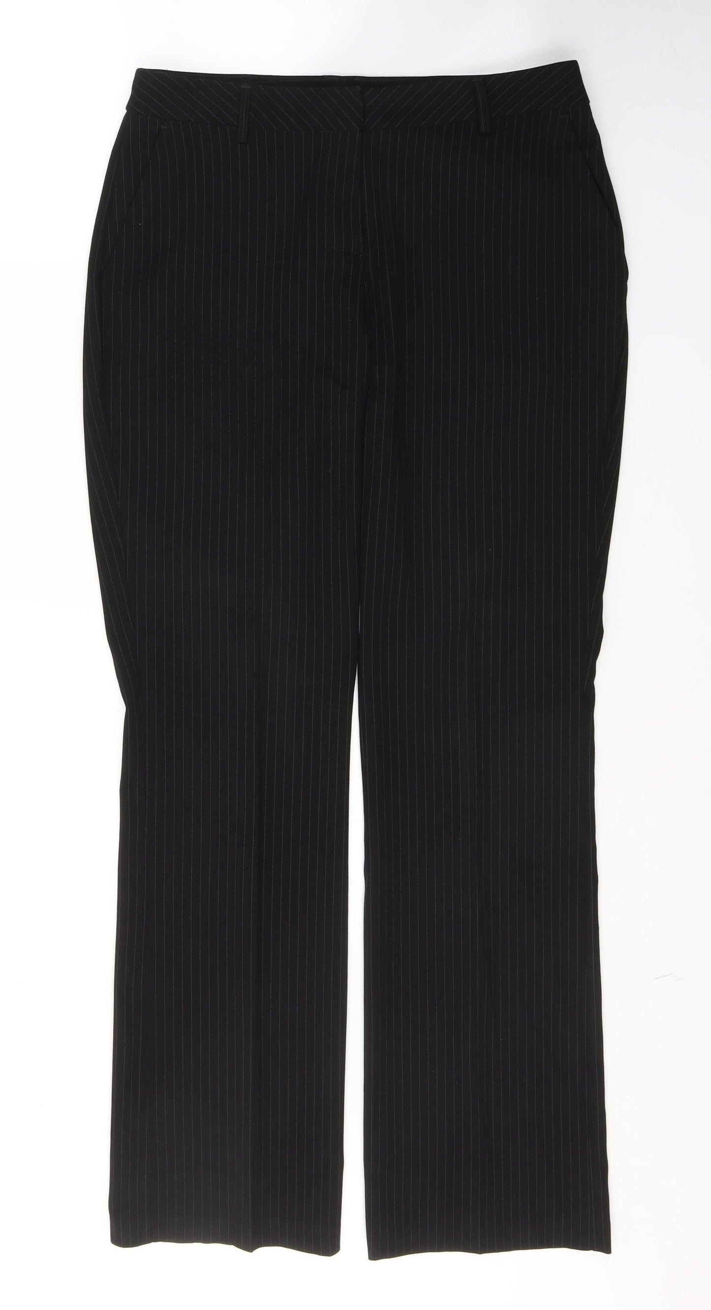 Womens UK Size 10 Dunnes Stores Regular Fit  Black Trousers