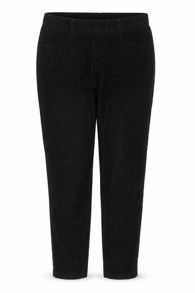 Front view of Authentic women’s black cotton jegging trousers, size UK 10, 29-inch leg regular
