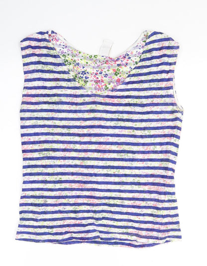 Womens UK Size M Villa Multicoloured Basic Tank