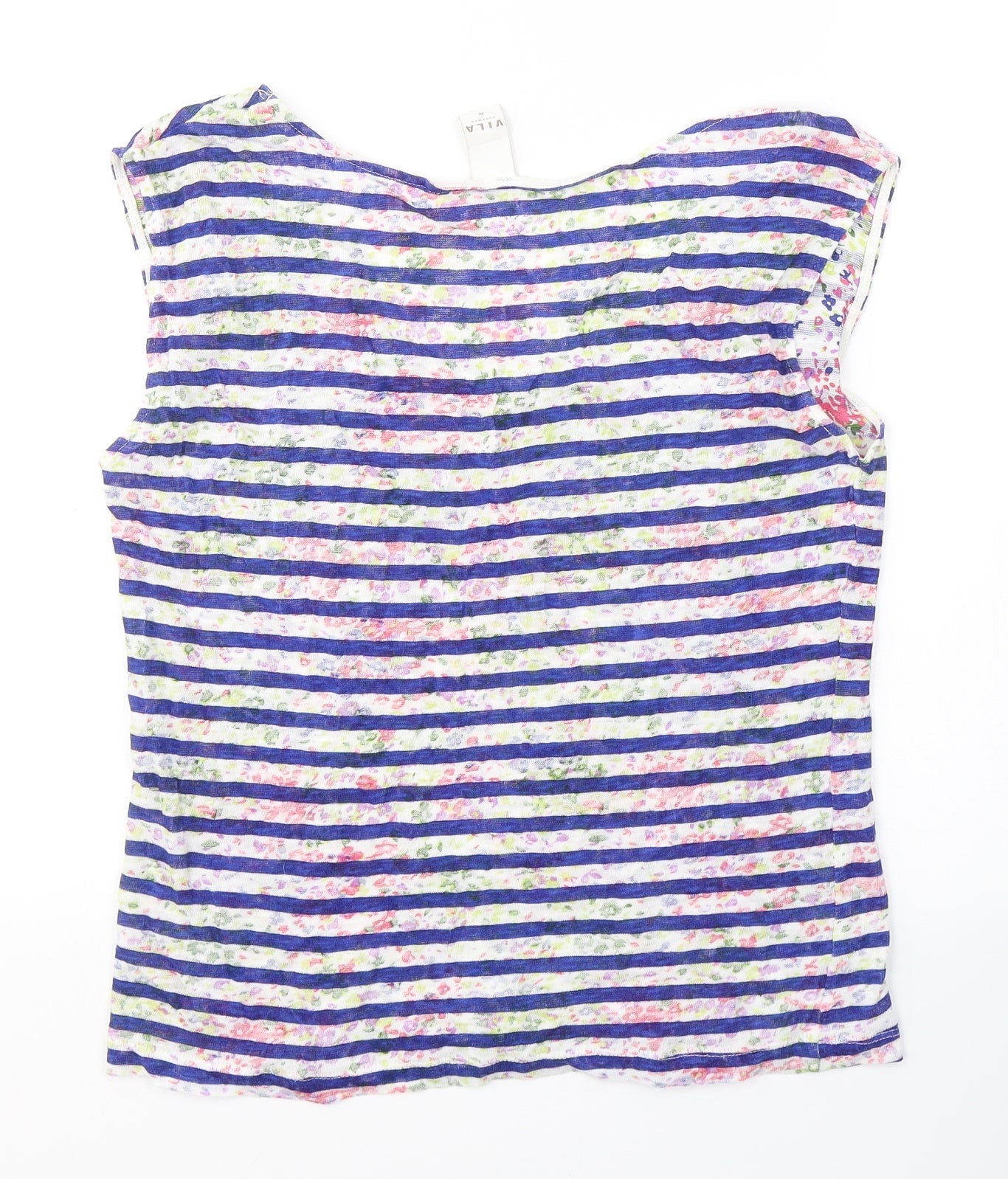 Womens UK Size M Villa Multicoloured Basic Tank