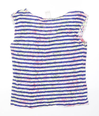 Womens UK Size M Villa Multicoloured Basic Tank