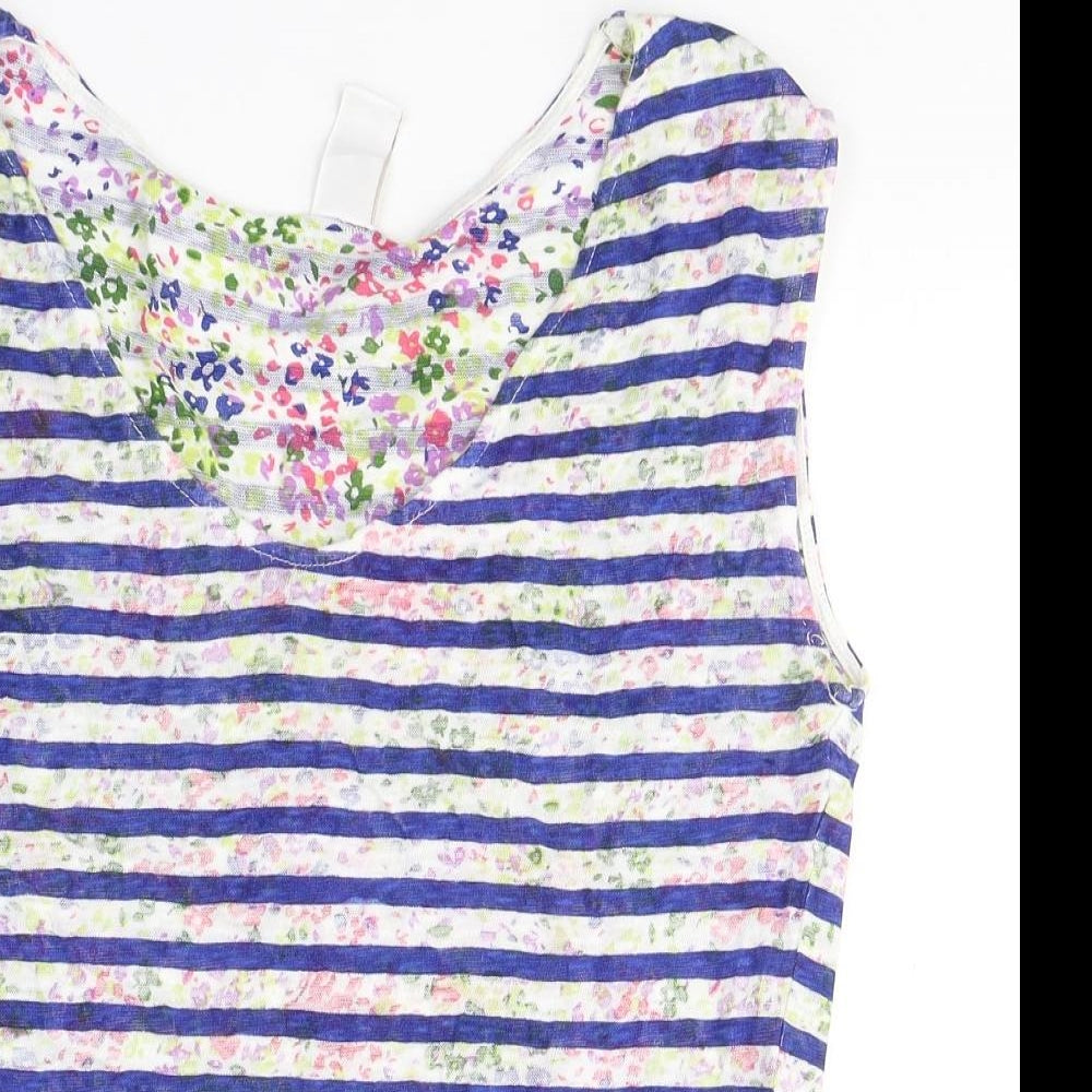 Womens UK Size M Villa Multicoloured Basic Tank