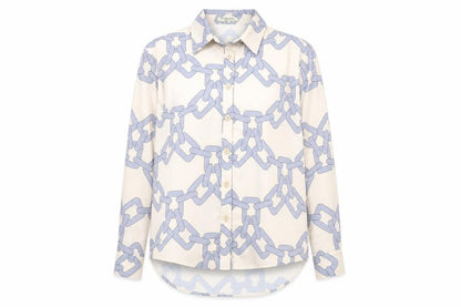Womens UK Size S Drole de copine Beige Basic Button-Up