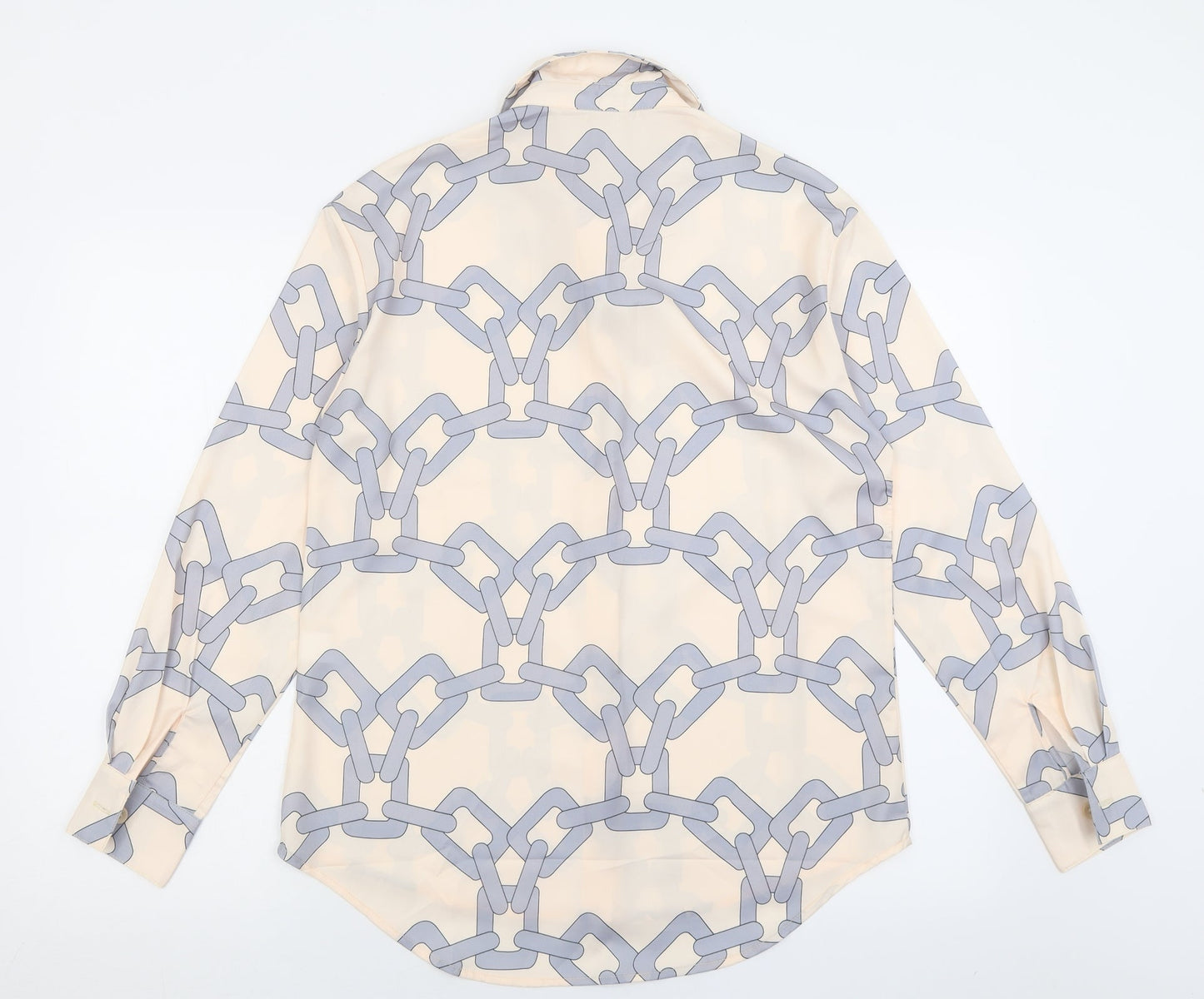 Womens UK Size S Drole de copine Beige Basic Button-Up