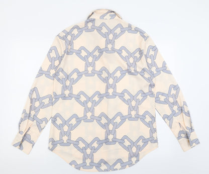 Womens UK Size S Drole de copine Beige Basic Button-Up