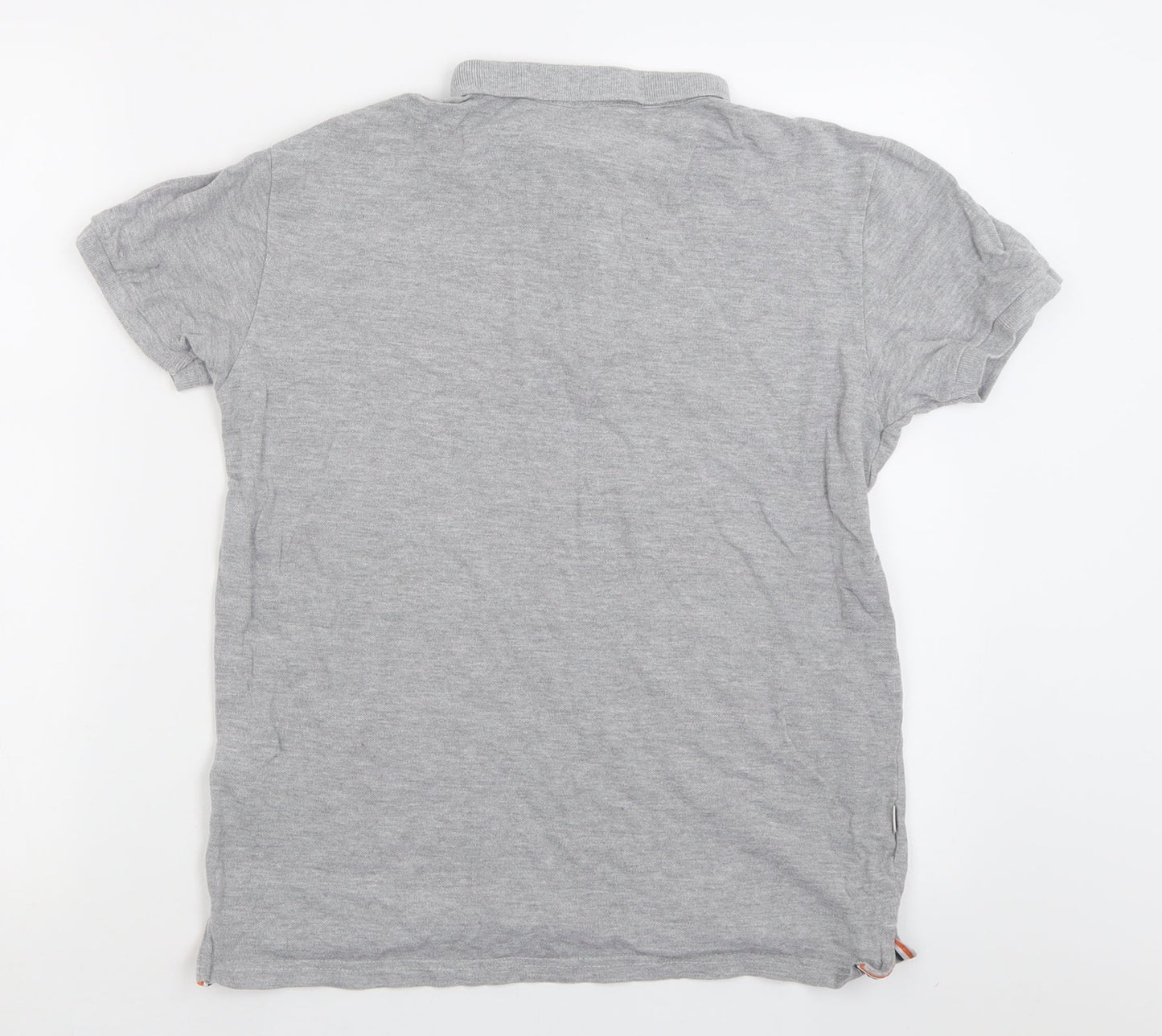 Le shark Mens Grey  Cotton  Polo Size S Collared Button