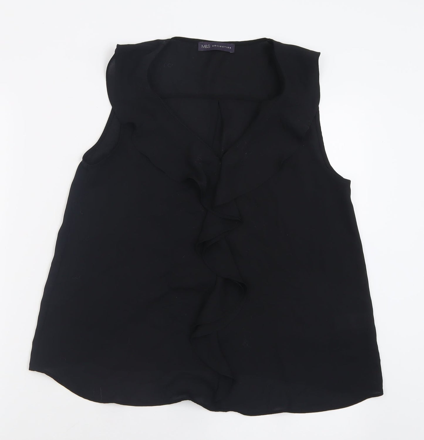 Womens UK Size 10 Marks and Spencer Black Basic Tank