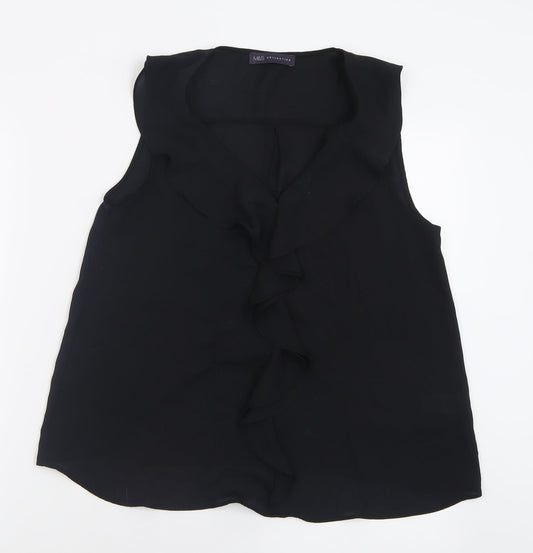 Womens UK Size 10 Marks and Spencer Black Basic Tank