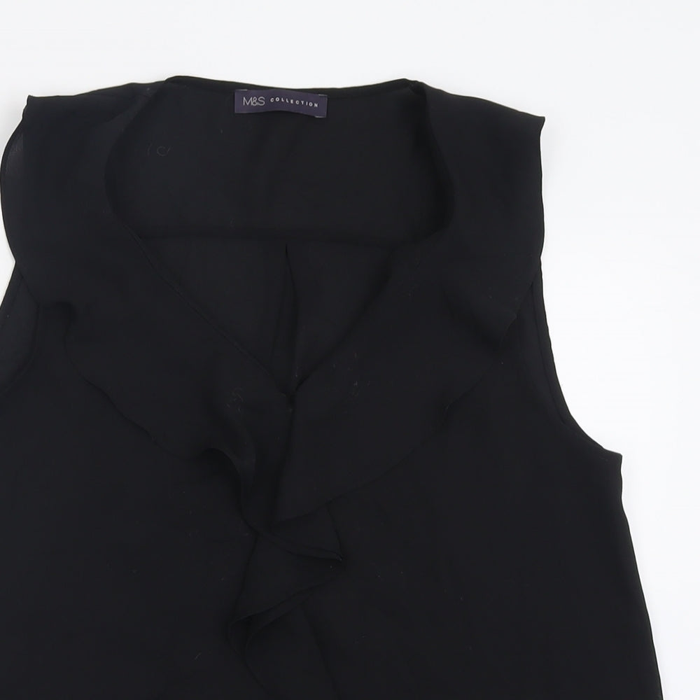Womens UK Size 10 Marks and Spencer Black Basic Tank