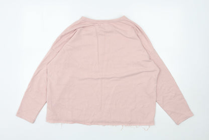 Womens UK Size M Pull&Bear Pink Pullover Sweatshirt