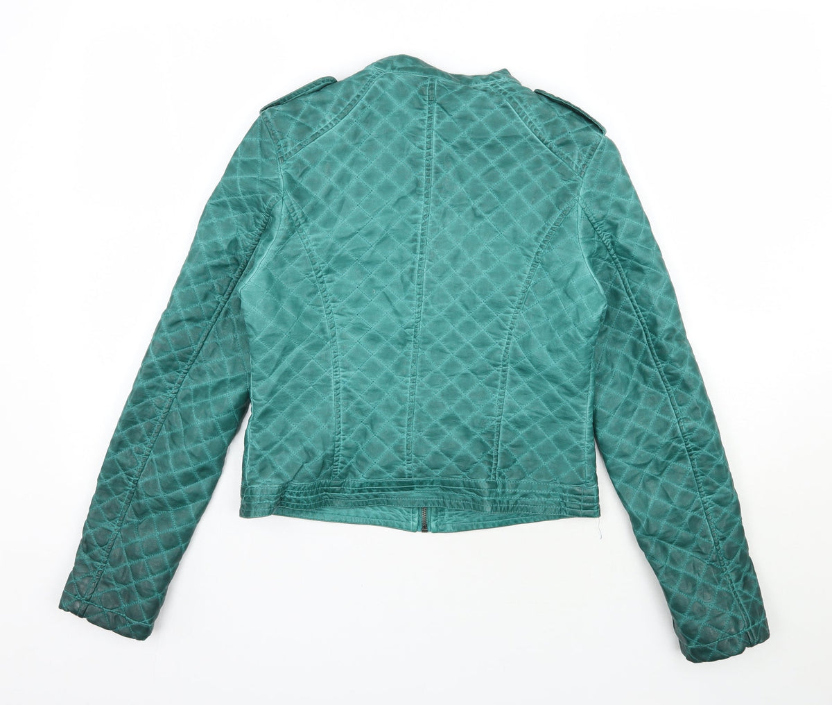 Back view of So Sweet women’s green jacket, size XL, zip