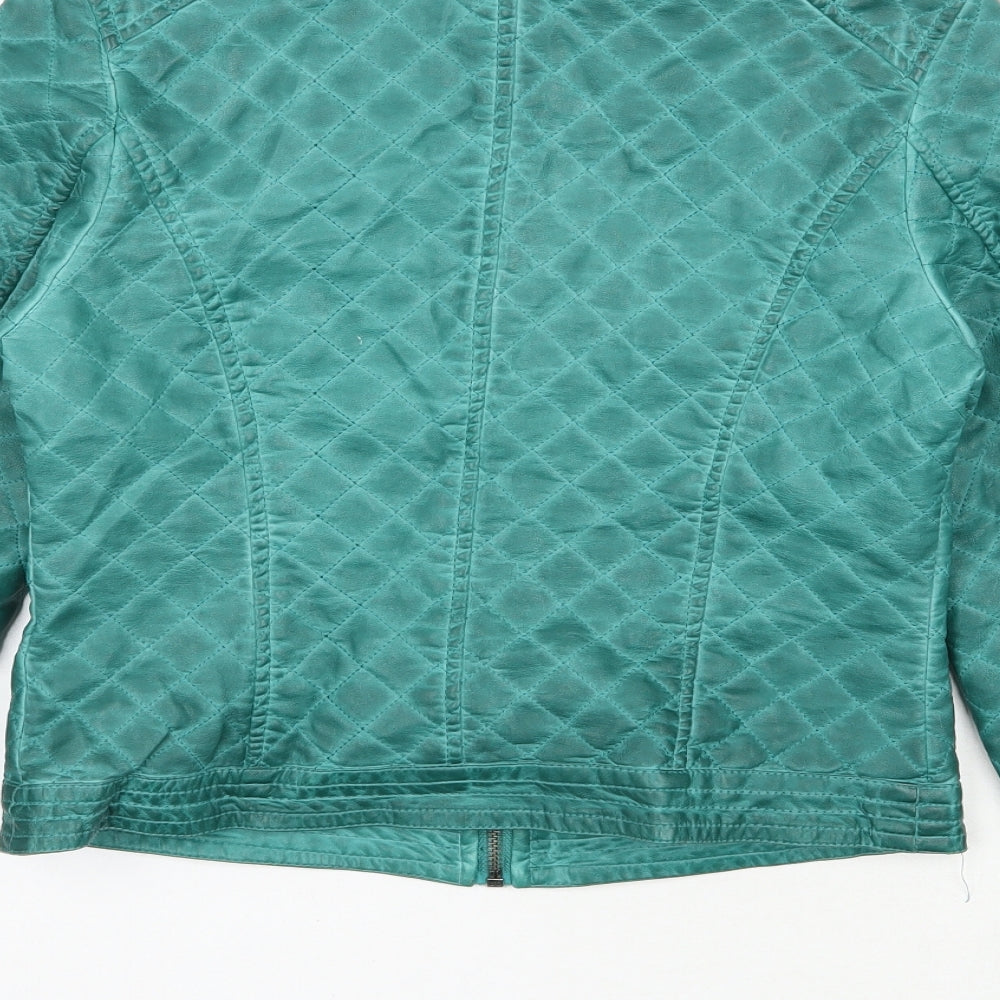 Brand and care label for So Sweet women’s green jacket, size XL, zip