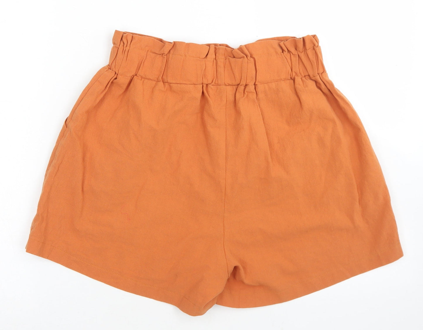 SheIn Womens Brown  Polyester Paperbag Shorts Size L L3 in Regular