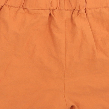 SheIn Womens Brown  Polyester Paperbag Shorts Size L L3 in Regular