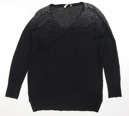 Womens UK Size S Oasis Black Pullover Jumper