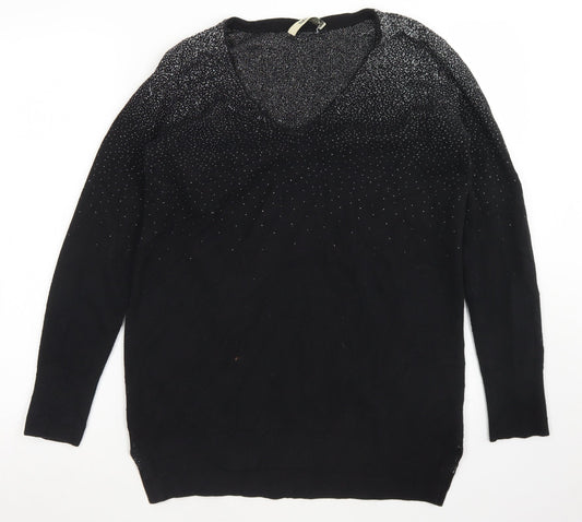 Womens UK Size S Oasis Black Pullover Jumper