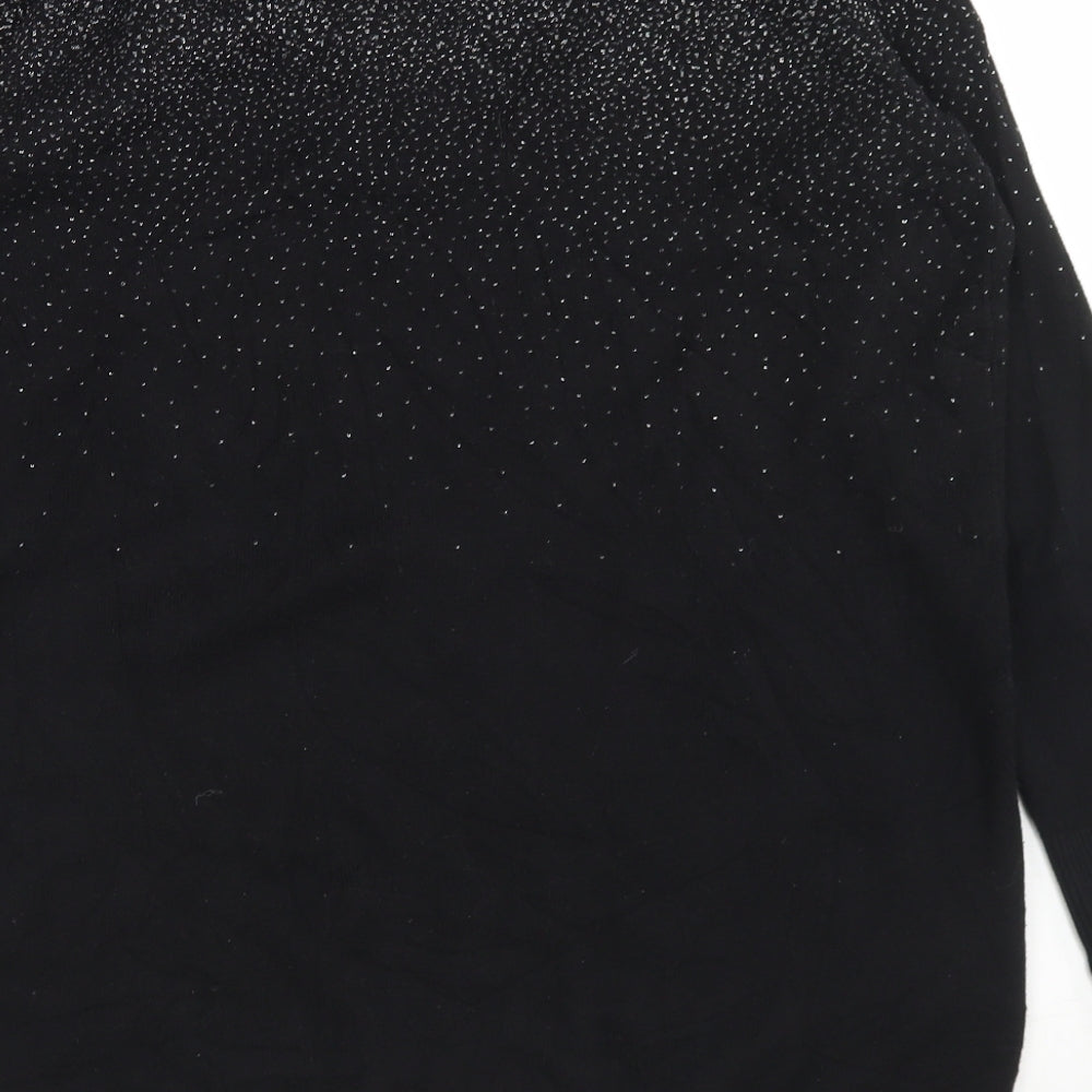 Womens UK Size S Oasis Black Pullover Jumper