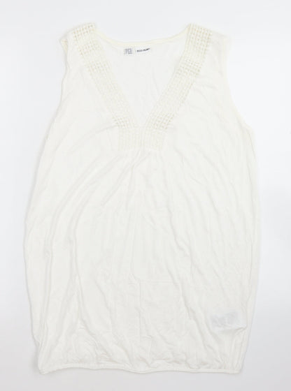 Womens UK Size M Body Flirt White Basic Tank