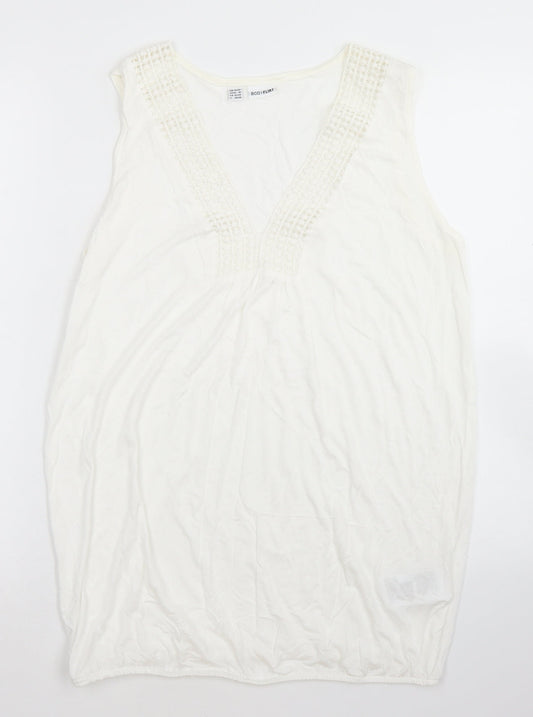 Womens UK Size M Body Flirt White Basic Tank