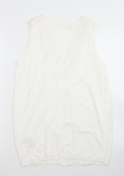 Womens UK Size M Body Flirt White Basic Tank