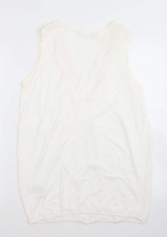 Womens UK Size M Body Flirt White Basic Tank