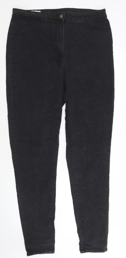 COLLUSION Womens Black  Cotton Skinny Jeans Size 36 in L30 in Regular Button