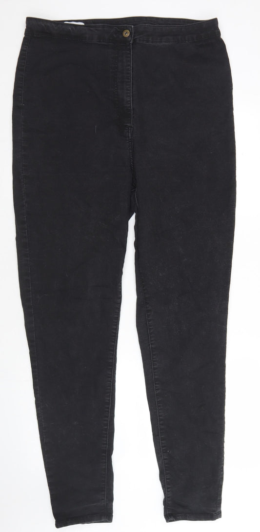 COLLUSION Womens Black  Cotton Skinny Jeans Size 36 in L30 in Regular Button
