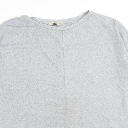 F&F Womens Grey  Polyester Basic T-Shirt Size 18 Round Neck