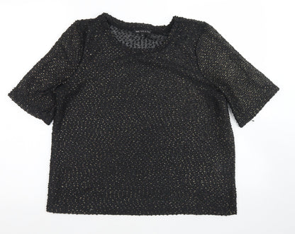 Womens UK Size 14 NEXT Black Basic T-Shirt