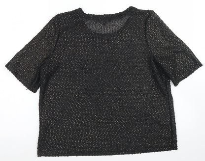 Womens UK Size 14 NEXT Black Basic T-Shirt