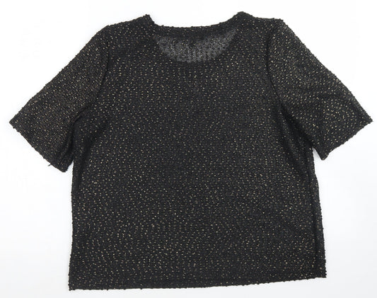Womens UK Size 14 NEXT Black Basic T-Shirt